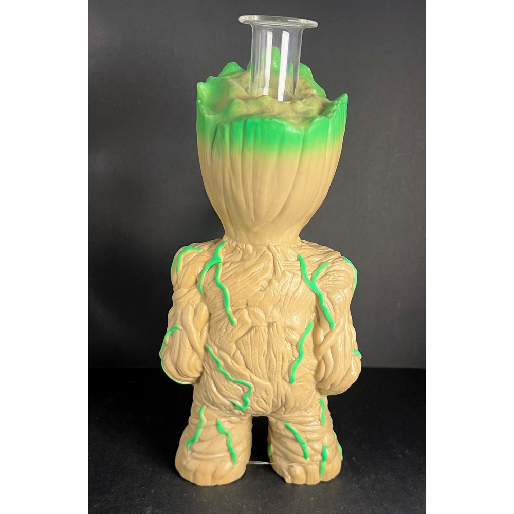 11" Groot Silicone Water Pipe Durable Glass Bowl Tobacco Smoking Bong - Picture 5 of 7